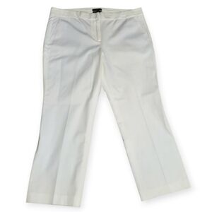 NWT J.Crew Campbell Cropped Trousers | White Stretch Pants | Size 16
